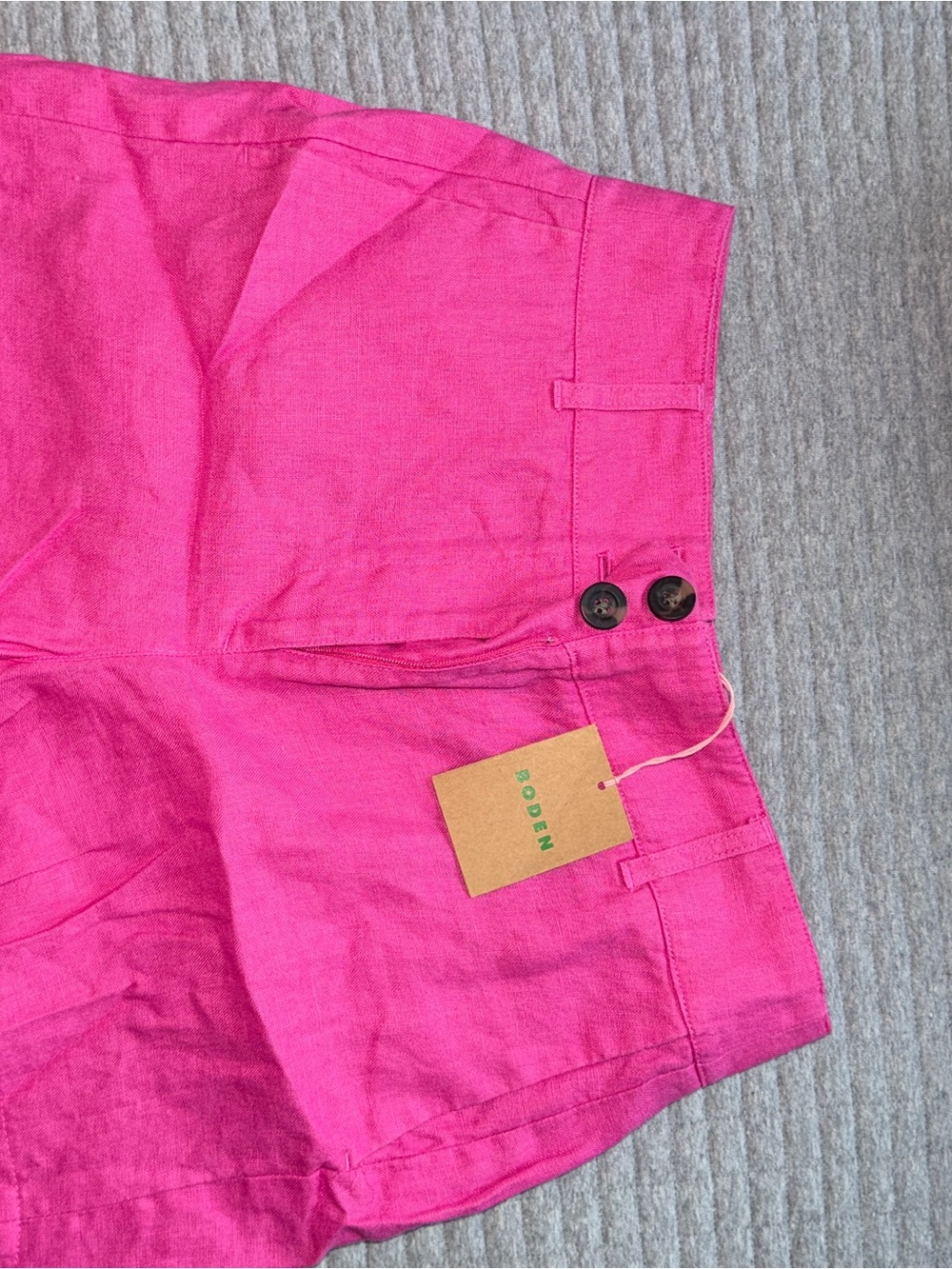NWT Boden Pink Linen Tailored Shorts High Rise US 4